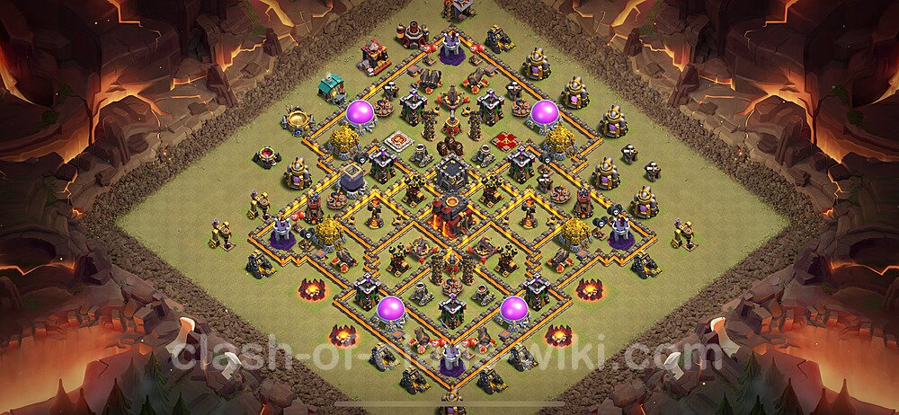 Municipio livello 10 Base di Guerra + Link, Anti Air / Dragon - Anti 2 Stelle Disposizione Villaggio COC 2024 TH10, #2047