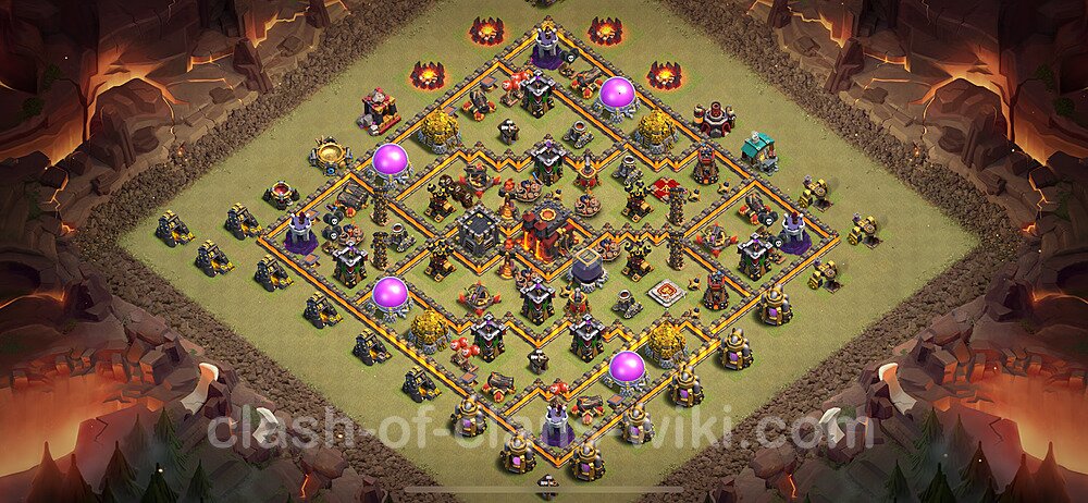 Die Anti 2 Sterne Clan War Base RH10 + Link, Anti Alles 2024 - COC Rathaus Level 10 Kriegsbase (CK / CW), #2052