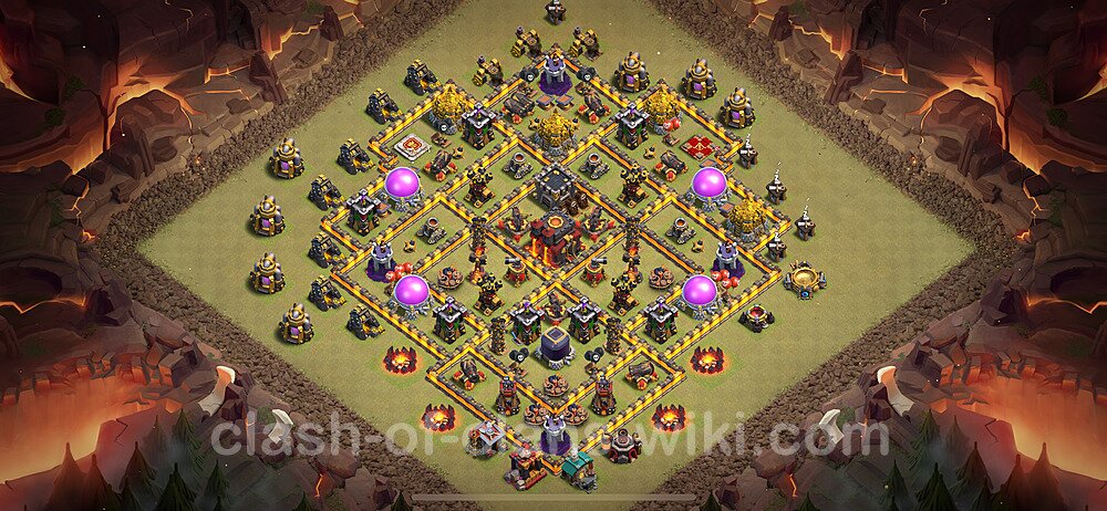 TH10 Anti 2 Stars War Base Plan with Link, Anti Everything, Copy Town Hall 10 CWL Design 2024, #2115