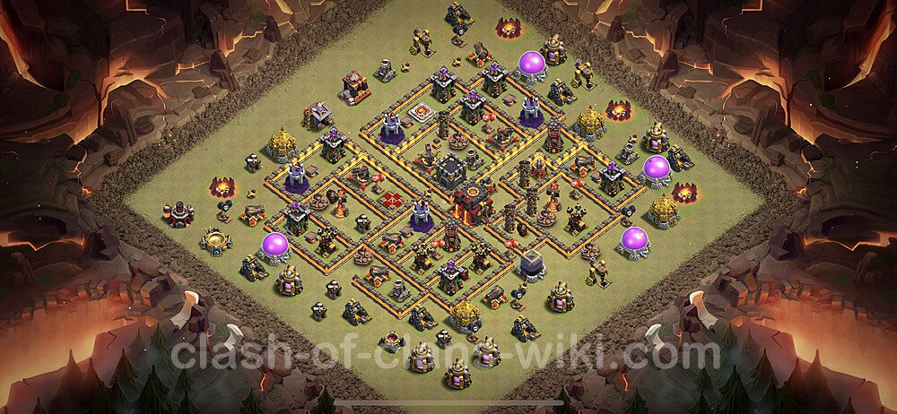 TH10 Max Levels War Base Plan with Link, Anti Everything, Copy Town Hall 10 CWL Design 2023, #22