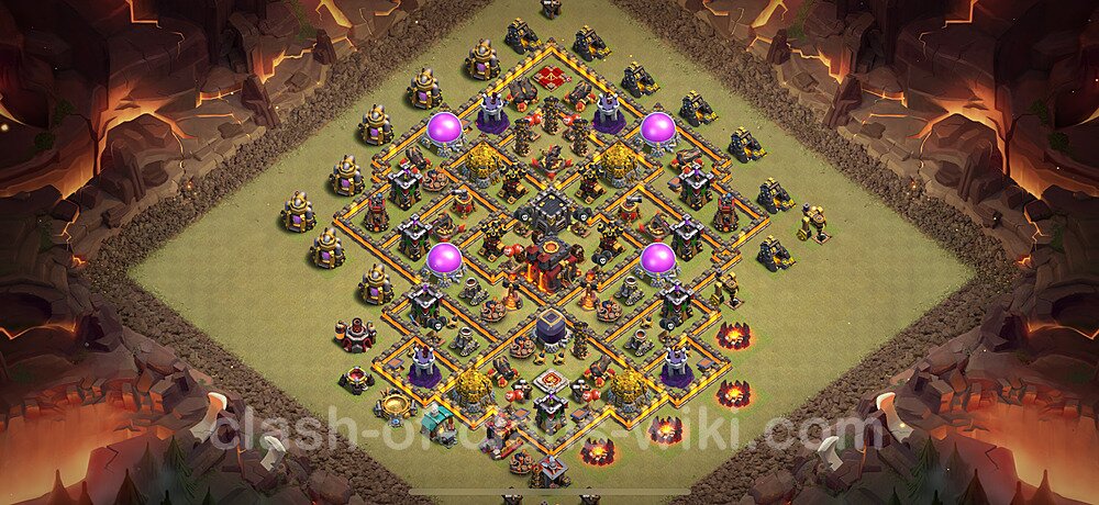 TH10 Max Levels War Base Plan with Link, Hybrid, Copy Town Hall 10 CWL Design 2024, #2236