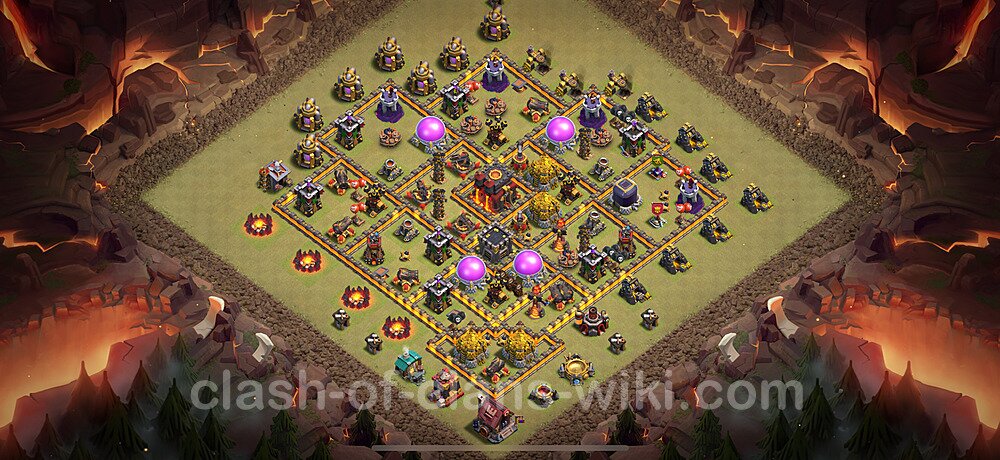 TH10 Max Levels War Base Plan with Link, Anti Everything, Copy Town Hall 10 CWL Design 2024, #2237