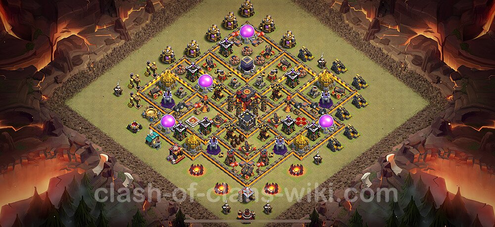 TH10 Anti 2 Stars War Base Plan with Link, Anti Everything, Copy Town Hall 10 CWL Design 2024, #2238