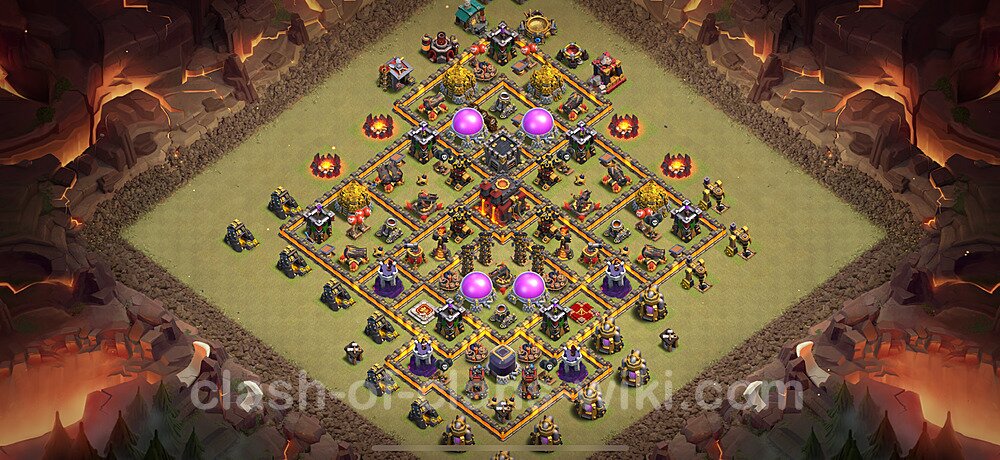 TH10 War Base Plan with Link, Anti Everything, Hybrid, Copy Town Hall 10 CWL Design 2024, #2239