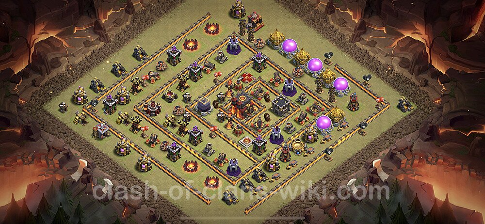 TH10 Max Levels War Base Plan with Link, Anti Everything, Copy Town Hall 10 CWL Design 2023, #27