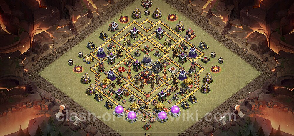 TH10 Max Levels War Base Plan with Link, Anti 3 Stars, Anti Everything, Copy Town Hall 10 CWL Design 2023, #29