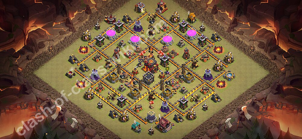 Die Anti 3 Sterne Clan War Base RH10 + Link 2026 - COC Rathaus Level 10 Kriegsbase (CK / CW), #3412