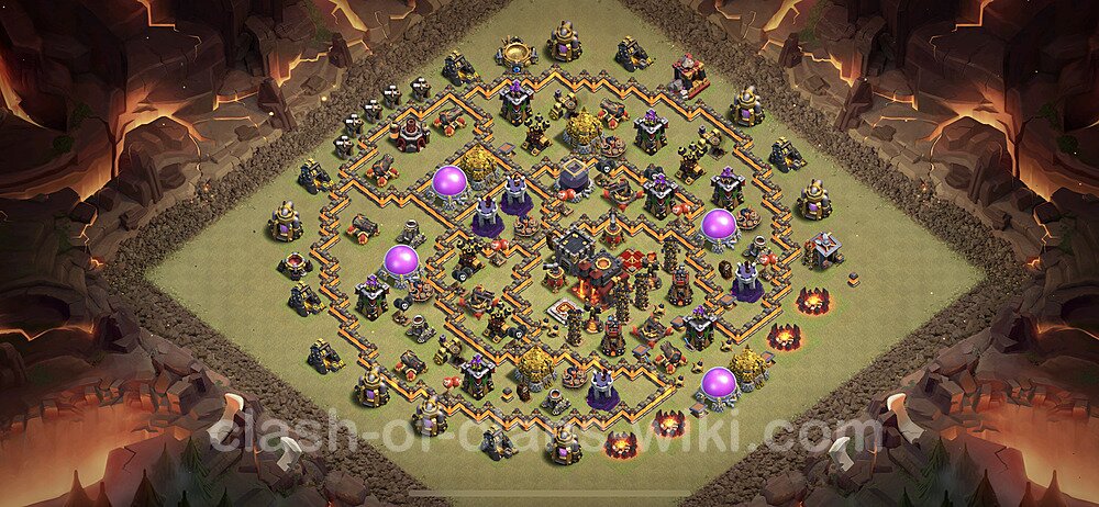 TH10 Max Levels War Base Plan with Link, Anti Everything, Copy Town Hall 10 CWL Design 2023, #65