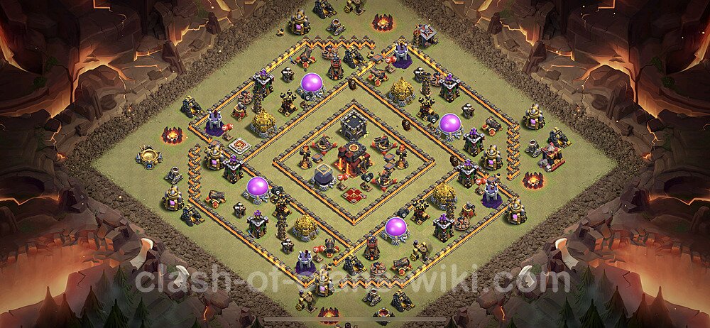 TH10 War Base Plan with Link, Legend League, Anti Everything, Copy Town Hall 10 CWL Design 2023, #78