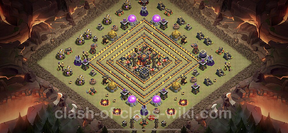 TH10 Max Levels War Base Plan with Link, Anti Everything, Copy Town Hall 10 CWL Design 2023, #84