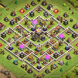 TH11 Anti 2 Stars Base Plan with Link, Hybrid, Copy Town Hall 11 Base Design 2026, #2780