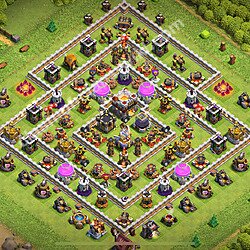 Municipio livello 11 Anti 3 Stelle Base + Link, Ibrido - Miglior Disposizione Villaggio per Difesa COC 2026 TH11, #2805