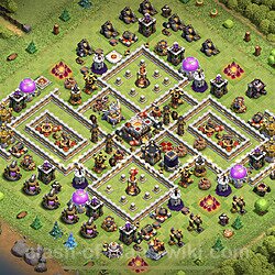 Base plan (layout), Town Hall Level 11 for trophies (defense) (#32)