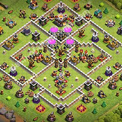 Base Anti Segalanya TH11 dengan Link, Salin Desain Balai Kota 11 2026, #3410