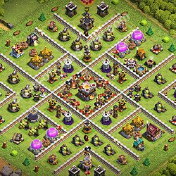 Municipio livello 11 Base + Link - Miglior Disposizione Villaggio per Difesa COC 2026 TH11, #3452