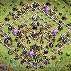 Base plan (layout), Town Hall Level 11 for trophies (defense) (#38)