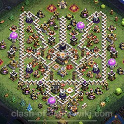 Base plan (layout), Town Hall Level 11 for trophies (defense) (#57)