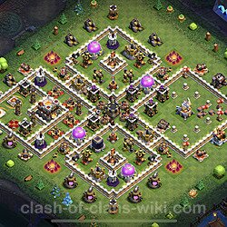 Base plan (layout), Town Hall Level 11 for trophies (defense) (#66)