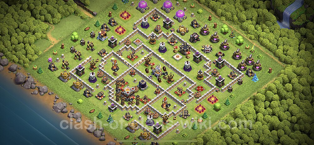 Anti GoWiWi / GoWiPe TH11 Base Plan with Link, Copy Town Hall 11 Design 2023, #1085