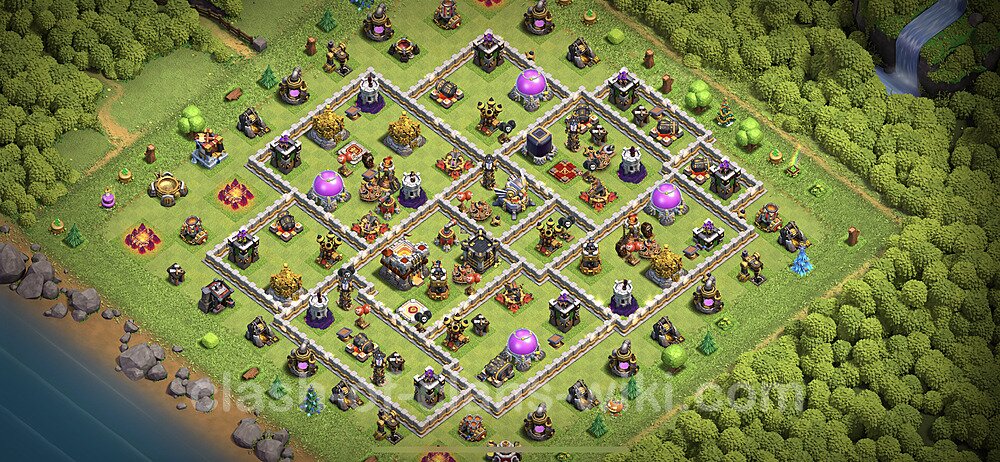 Anti Everything TH11 Base Plan with Link, Hybrid, Copy Town Hall 11 Design 2023, #1161