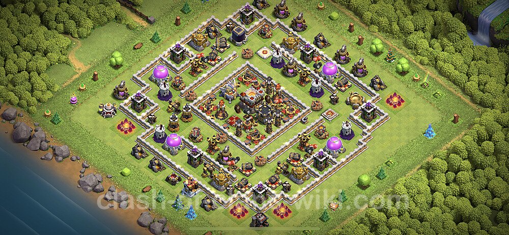 Anti GoWiWi / GoWiPe TH11 Base Plan with Link, Hybrid, Copy Town Hall 11 Design 2023, #12