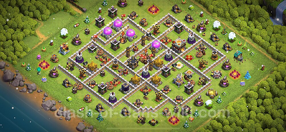 TH11 Anti 3 Stars Base Plan with Link, Anti Everything, Copy Town Hall 11 Base Design 2024, #1235