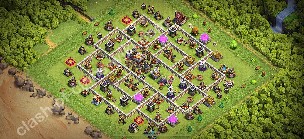 TH11 Anti 2 Stars Base Plan with Link, Copy Town Hall 11 Base Design 2026, #2786