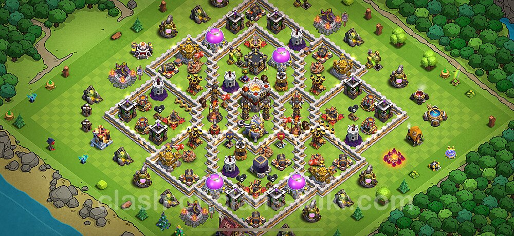Anti Dragon TH11 Base Plan with Link, Anti 3 Stars, Copy Town Hall 11 Anti Air Design 2025, #2808