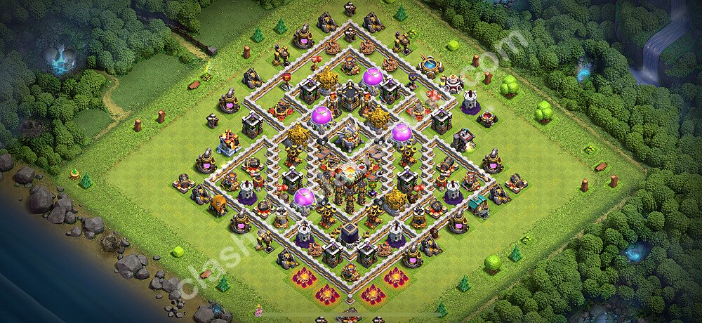 Diseño de aldea para Defensa Ayuntamiento 11 Copiar - COC TH11 Perfecta Distribucion 2025 + Enlace, #2810