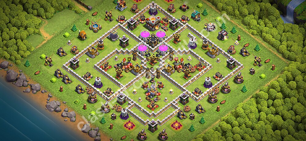 Base Anti Segalanya TH11 dengan Link, Salin Desain Balai Kota 11 2026, #3410