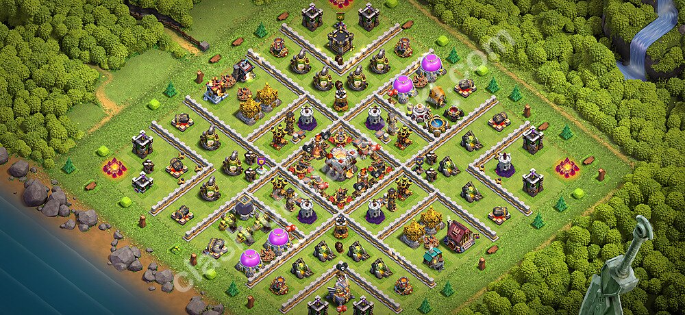 Municipio livello 11 Base + Link - Miglior Disposizione Villaggio per Difesa COC 2026 TH11, #3452