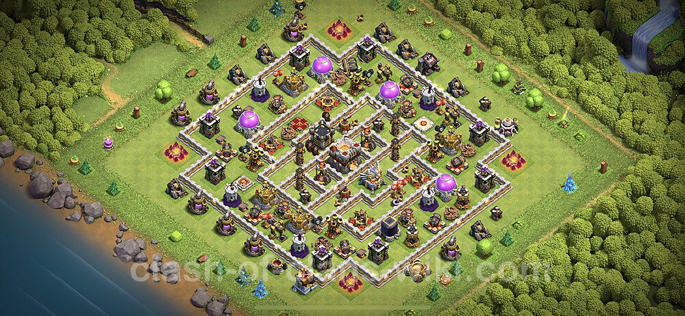 Top TH11 Unbeatable Anti Loot Base Plan with Link, Hybrid, Copy Town Hall 11 Base Design 2023, #35