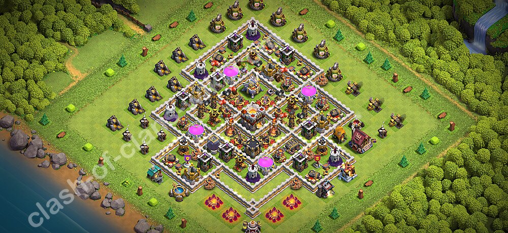TH11 Anti 3 Stars Base Plan with Link, Copy Town Hall 11 Base Design 2026, #3505