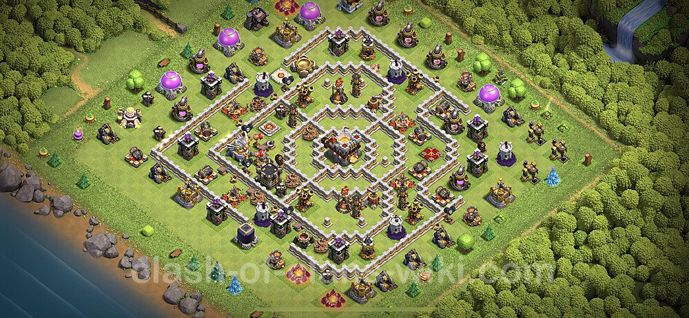 TH11 Anti 3 Stars Base Plan with Link, Anti Everything, Copy Town Hall 11 Base Design 2023, #47