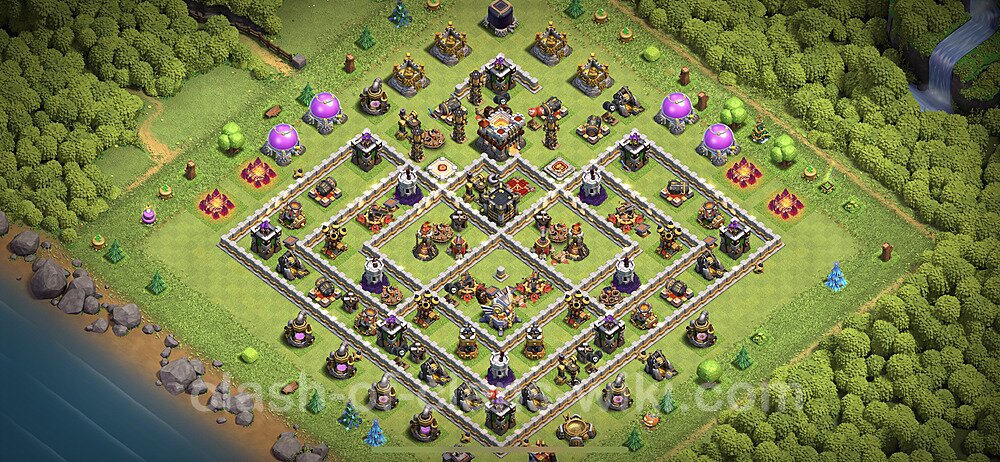 TH11 Trophy Base Plan with Link, Anti Everything, Copy Town Hall 11 Base Design 2023, #48