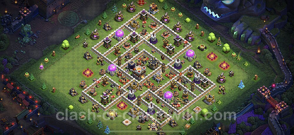 TH11 Anti 3 Stars Base Plan with Link, Anti Everything, Copy Town Hall 11 Base Design 2023, #54