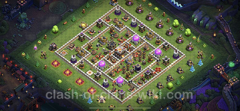 Anti Everything TH11 Base Plan with Link, Hybrid, Copy Town Hall 11 Design 2023, #61