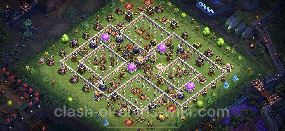 Full Upgrade TH11 Base Plan with Link, Hybrid, Copy Town Hall 11 Max Levels Design 2023, #63