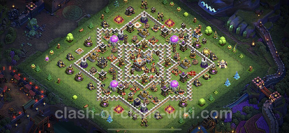 Trophy (Defense) Base TH11 With Link, Hybrid - Clash Of Clans 2023 ...