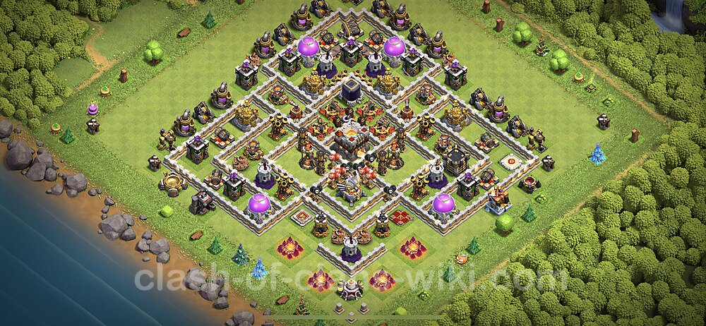TH11 Trophy Base Plan with Link, Anti Everything, Hybrid, Copy Town Hall 11 Base Design 2023, #8