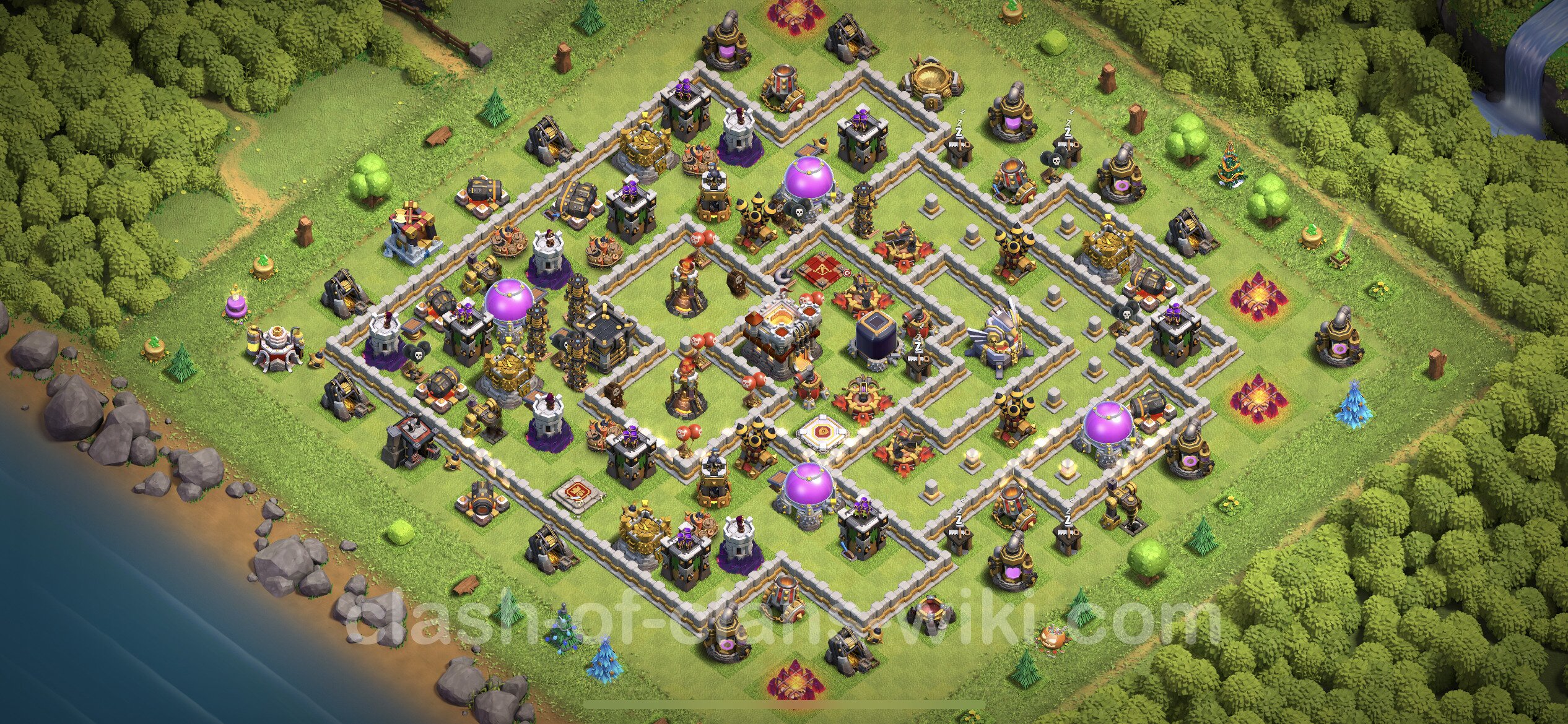 Clash Of Clans Village Hdv 11 Farm Base Hôtel de Ville niveau 11 + Lien (Link), Anti tout, Hybride
