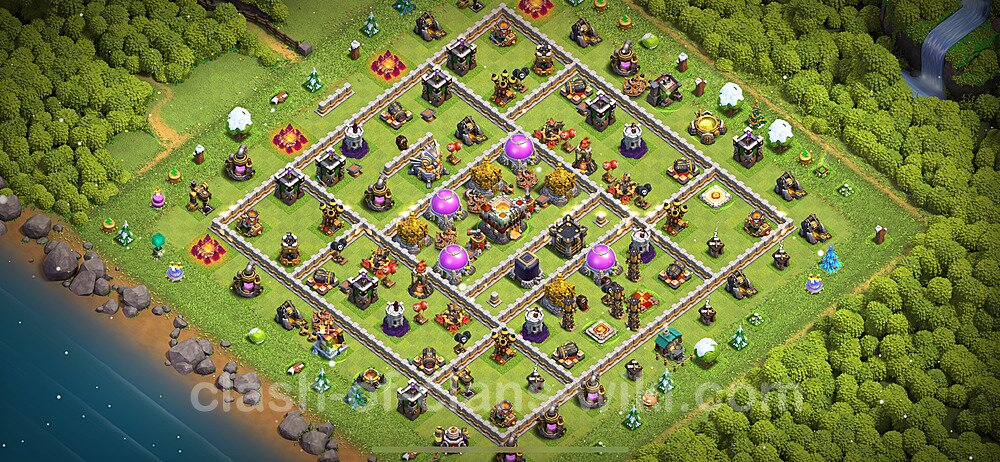 Base plan TH11 (design / layout) with Link, Anti 2 Stars, Anti Everything for Farming 2024, #1183