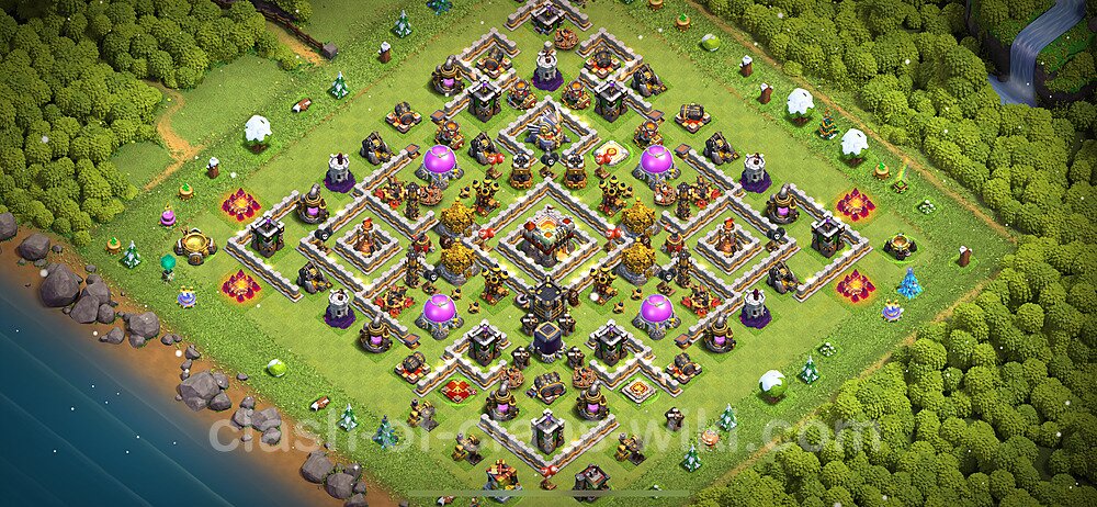 Base plan TH11 (design / layout) with Link, Anti 2 Stars for Farming 2024, #1253