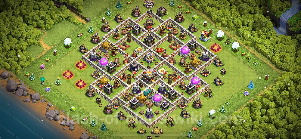 Base plan TH11 (design / layout) with Link, Anti 3 Stars, Hybrid for Farming 2024, #1549