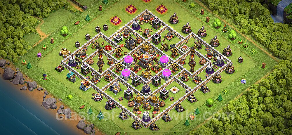 Base plan TH11 Max Levels with Link, Anti Everything for Farming 2024, #1827