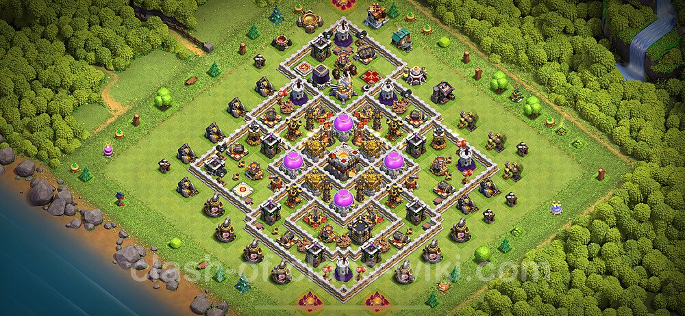 Diseño de aldea para farming Ayuntamiento 11 Copiar, Anti 2 Estrellas, Anti Todo - COC TH11 Perfecta Distribucion 2024 + Enlace, #1858