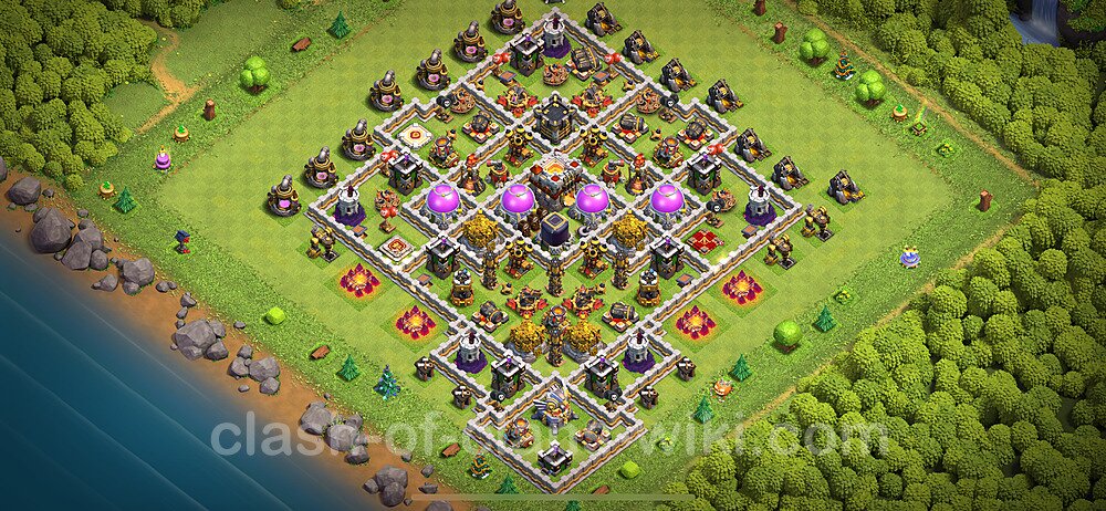 Base plan TH11 (design / layout) with Link, Anti 2 Stars, Anti Everything for Farming 2024, #1989