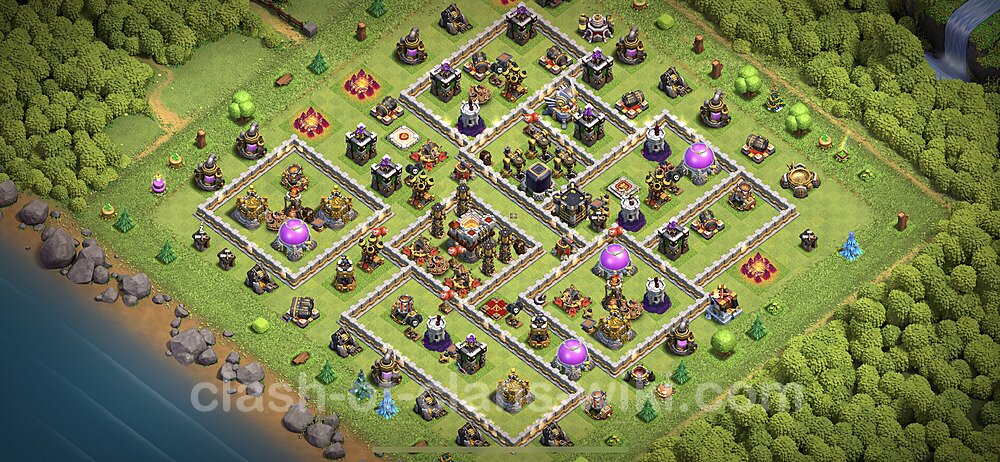 Base plan TH11 (design / layout) with Link, Anti Air / Electro Dragon, Hybrid for Farming 2023, #20