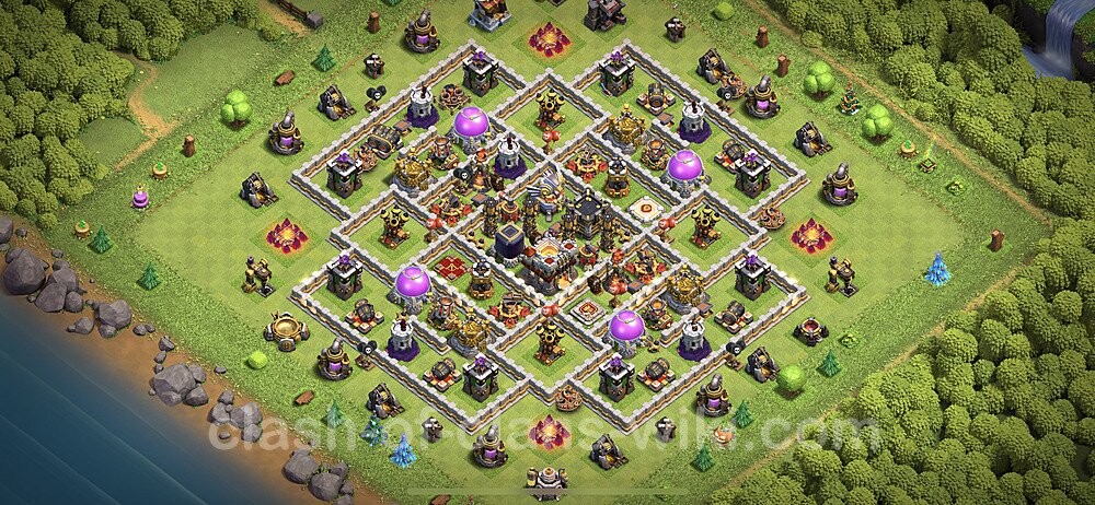 Base plan TH11 (design / layout) with Link, Legend League, Hybrid for Farming 2023, #23