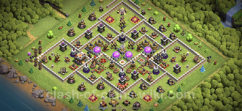 Base plan TH11 (design / layout) with Link, Anti Everything, Hybrid for Farming 2023, #28
